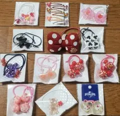 ディズニー ヘアゴム リボン ヘアピン セット