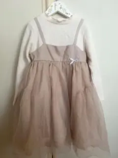 プティマイン　サイズ100 チュールスカート　ドッキングワンピース