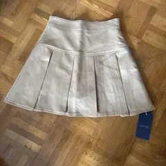 【 新品未使用】Lady like プリーツミニ丈スカート Ｓ　ベージュ