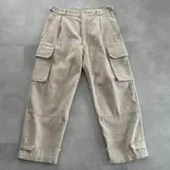 美品 コモリ COMOLI カーゴパンツ ウールリネン グレージュ【サイズ2】