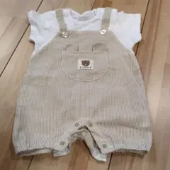ストライプ柄ロンパース 60-70