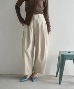 【2025SS/完売品】THE YOn ツイルタックコクーンバレルパンツ