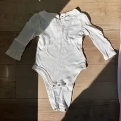 baby GAP 丸襟長袖ロンパース ホワイト 70cm 6-12M