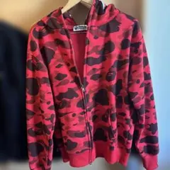 APE シャークパーカー　赤