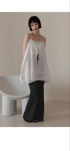 【LOWRYS FARM 2WAY】コットンレースミニワンピース アイボリー