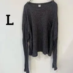 OLD NAVY 海外古着 長袖ニット ブラック　ホワイト　冬服　秋服　L