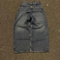 ZARA ダークブルー バギーデニムパンツ 36