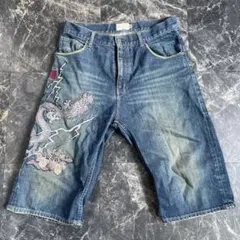 SANTASTIC! ダメージ加工 ハーフパンツ デニム XLサイズ - メルカリ