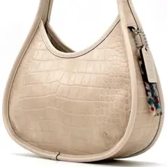 【新品未使用】COACH コーチ ハンドバッグ エルゴ クロコレザー ホワイト