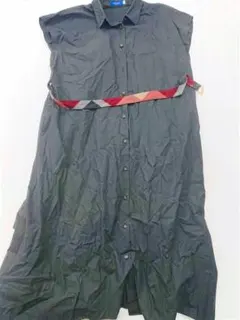 ？ブルーレーベル クレストブリッジ シャツワンピース ブラック系 レディース