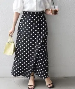 ☆美品☆SHIPS any ドット柄　フレアスカート☆