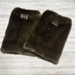 【超美品】MARK & LONA★ファーレッグウォーマー★ショートタイプ★