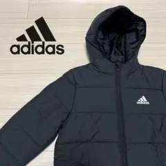 古着 adidas 中綿ジャケット キッズ150 ブラック 黒 まR2のサムネイル
