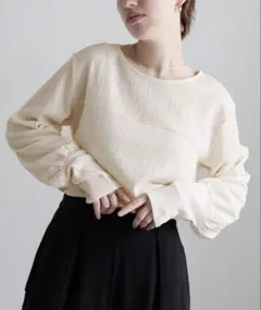 【美品】selectMOCA ジャガードロングカフストップス