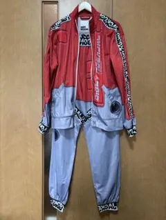 やっかい村興業 セットアップ ジャージ上下 レッド 総柄 M - メルカリ
