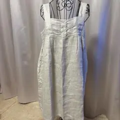 値下げ中　ベルメゾン　ナチュラル系　綿麻　サロペットスカートＬ　新品