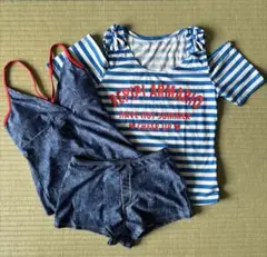 デニム風 セパレート水着 女の子150cm