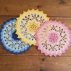 レース編み　ドイリー3枚セット