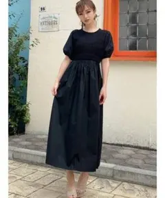 (RESEXXY) ニットビスチェ付フレアワンピース