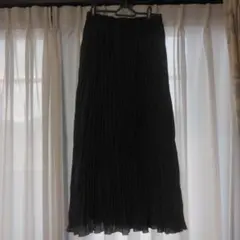 earth music&ecology チャコールグレー プリーツロングスカート