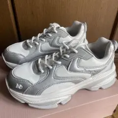シルバー/ホワイト 厚底スニーカーのサムネイル