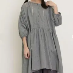 サマンサモスモス はしごレースふんわりチュニック(チェック)