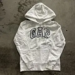 Gap ジップパーカー 白　y2k 平成ギャル　短丈