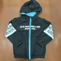 フード付きジャンパー ブラック/ブルー　110cm