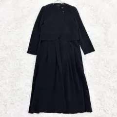 東京ソワール ブラックフォーマル 前開き ワンピース 9号