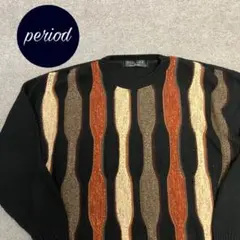 vintage switching leather knit - メルカリ
