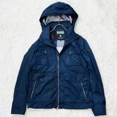 美品 ブラックレーベル クレストブリッジ マウンテンパーカー チェック ネイビー