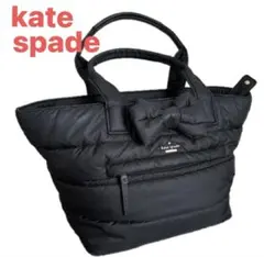 美品!katespadenewyork ケイトスペード ナイロントートバッグ 黒
