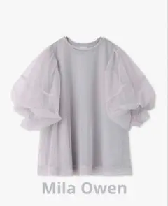 Mila Owen チュールレイヤードパフスリーブトップス 1のサムネイル