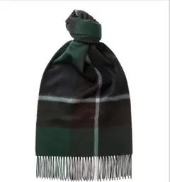【新品】Joshua Ellis カシミヤ100% ストール　 グリーンブラック