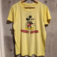 70s ミッキーマウス MICKEY MOUSE 両面プリント Ｔシャツ
