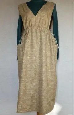 ち*ん様 0123 紬反物から　ジャンパースカート　正絹　フリーサイズ