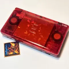 DS lite レッドクリアスケルトン　ホロカスタム　type-c充電