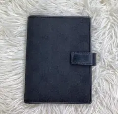 ✨極美品✨ GUCCI キャンバス GG柄 手帳カバー 6穴式 ブラック
