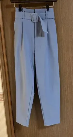 GRL スクエアバックルベルト付きテーパードパンツ[k8377t]