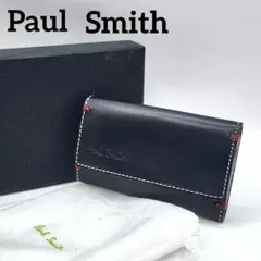 ポールスミス キーケース 6連 本革 黒 箱袋付