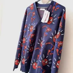グラニフ　スパイダーマン　カーディガン　アウター　ニット