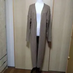 ロングカーディガン茶色