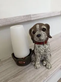 値下げ❣️★犬のオブジェ付きセンサーライト★インテリア置物　新品！