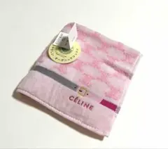 新品 CELINE セリーヌ タオルハンカチ　ピンクのサムネイル