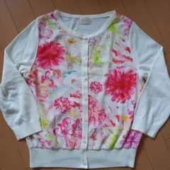 Liala×PG　水彩花柄カーディガンM