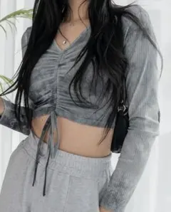 SHEIN DAZY トップス　タイダイ　ショート丈