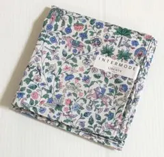新品未使用 LIBERTY リバティ コットン ハンカチ 小花 ホワイト