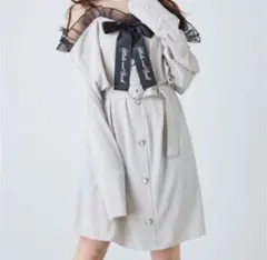 Ank Rouge ビジューリボンBIGシャツワンピース