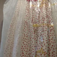 OBLI　レッドドットレーススカート　サイズS