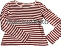 ［古着ビンテージ ］marimekko ストライプ ボーダー 長袖Tシャツ
